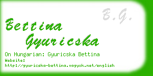 bettina gyuricska business card